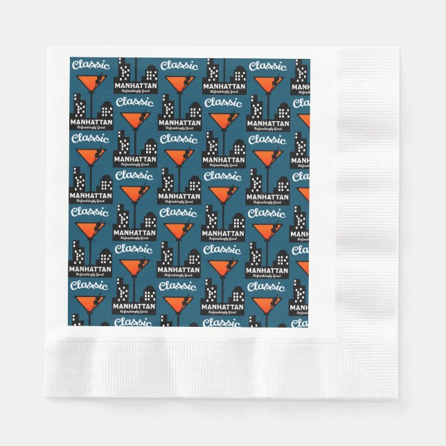 Serviette En Papier Manhattan Cocktail Wall Art (Devant)