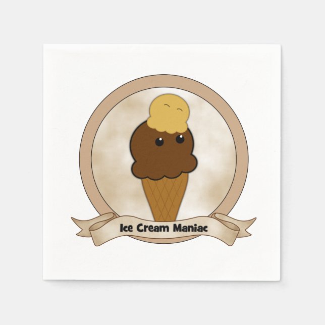 Serviette En Papier Maniac de glace (Devant)