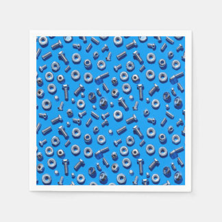 Serviette En Papier Manly Man Gear Head Nuages et boulons Napkins