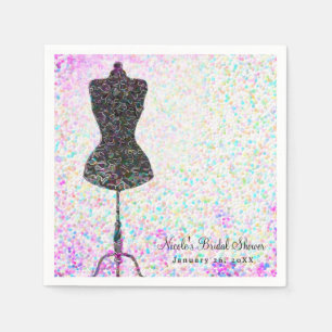 Serviette En Papier Mannequin Confettis Mode Fête Personnalisée Modern