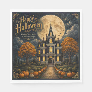 Serviette En Papier Manoir élégant hanté Halloween
