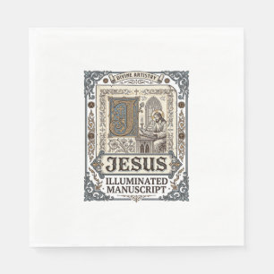 Serviette En Papier Manuscrit de Jésus Foi chrétienne vintage Jésus