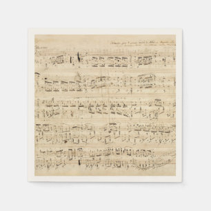 Serviette En Papier Manuscrit de la Chopin de musique de la feuille d'