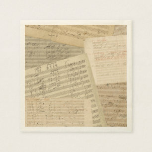 Serviette En Papier Manuscrit de musique Beethoven Medley