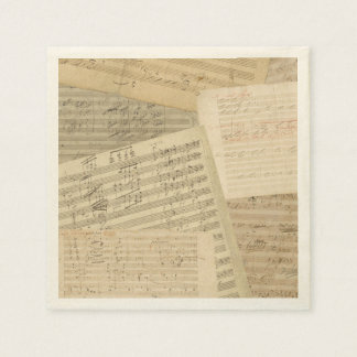 Serviette En Papier Manuscrit de musique Beethoven Medley