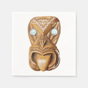 Serviette En Papier Maori Tiki face à Thunder_Cove
