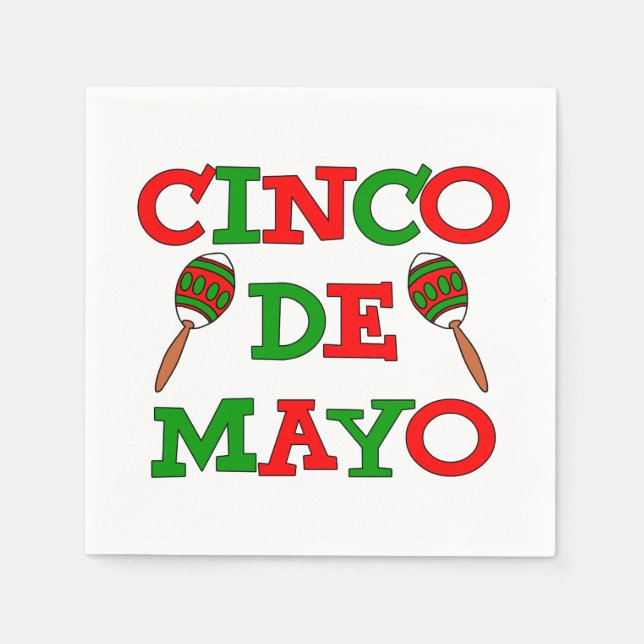 Serviette En Papier Maracas du Cinco De Mayo (Devant)
