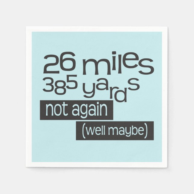 Serviette En Papier Marathon 26 miles 385 yards - Funny 26.2 Runner (Devant)
