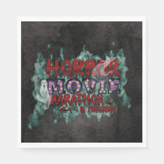 Serviette En Papier Marathon d'Halloween Horror en cours (Devant)