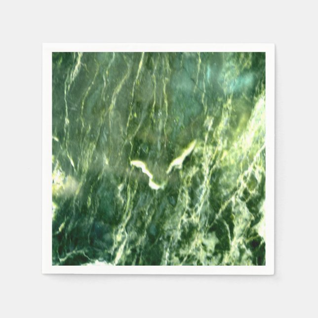 Serviette En Papier Marbre Alpi Vert (Devant)