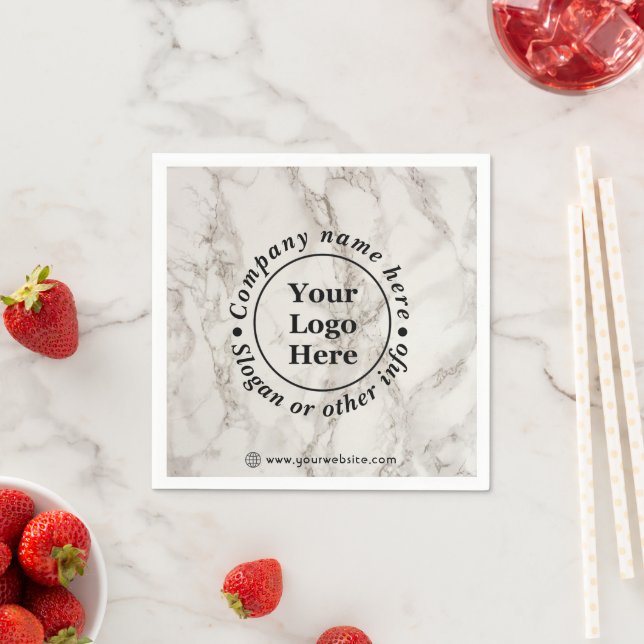 Serviette En Papier Marbre beige (En situation)