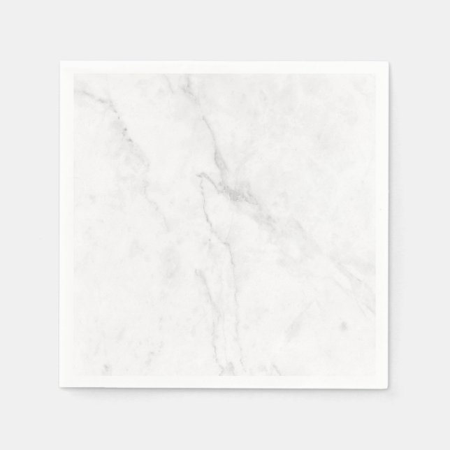 Serviette En Papier Marbre Blanc (Devant)