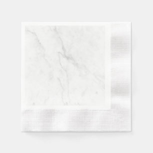 Serviette En Papier Marbre Blanc