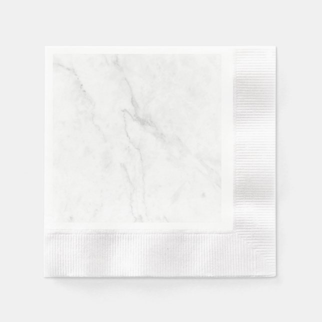 Serviette En Papier Marbre Blanc (Devant)