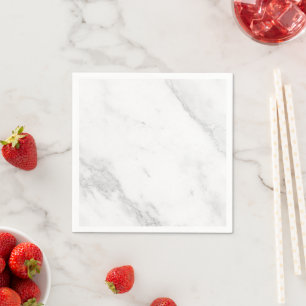 Serviette En Papier Marbre Blanc