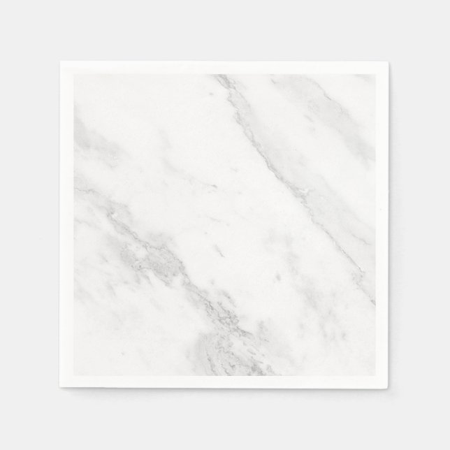 Serviette En Papier Marbre blanc (Devant)