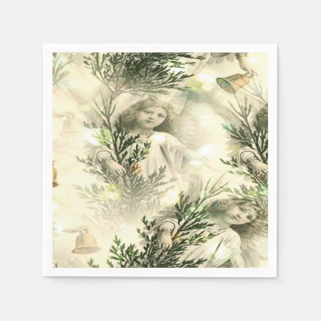 Serviette En Papier Marbre d'ange mignon (Devant)