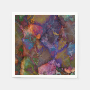 Serviette En Papier Marbre de chalcopyrite de minerai de paon