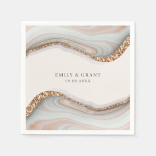 Serviette En Papier Marbre de pierre d'Agate