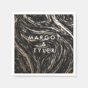 Serviette En Papier Marbre d'or / Napkin