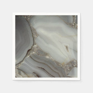 Serviette En Papier Marbre Gris avec Veine d'Or