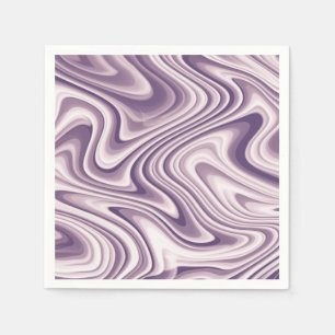 Serviette En Papier Marbre Liquide Violet Abstrait