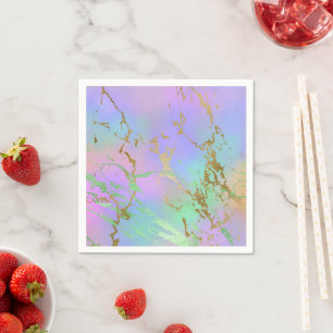 Serviette En Papier Marbre millénaire   Playbow Pastel Ombre