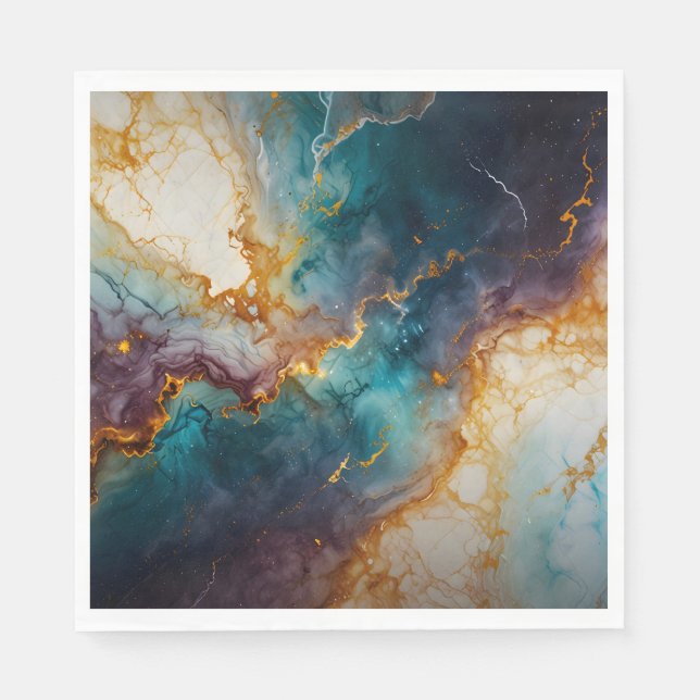Serviette En Papier Marbre mystique (Devant)