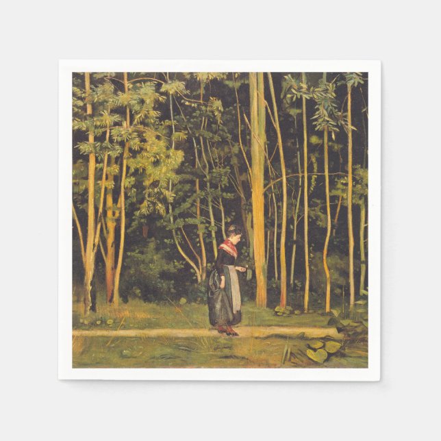 Serviette En Papier Marche à la périphérie de la forêt (par Ferdinand  (Devant)