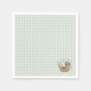 Serviette En Papier Marché de fermiers verts frais 