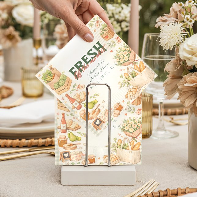 Serviette En Papier Marché de mariage Ferme Fraîche (Créateur téléchargé)