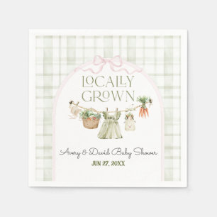 Serviette En Papier Marché de producteurs locaux Baby Shower fille