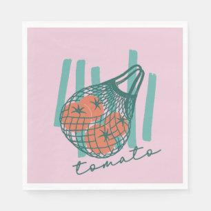 Serviette En Papier Marché de producteurs Tomates Fantaisistes Italie