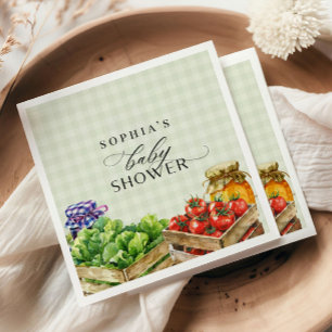 Serviette En Papier Marché des fermiers frais Baby shower cultivé loca