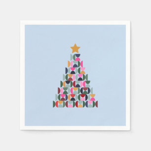 Serviette En Papier Marché d'hiver 10 sapin de Noël coloré