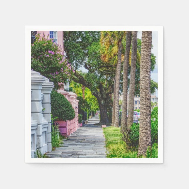 Serviette En Papier Marcher le long de Rainbow Row (Devant)