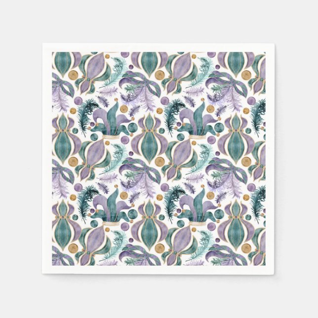 Serviette En Papier Mardi Gras (Devant)