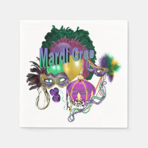 Serviette En Papier Mardi Gras