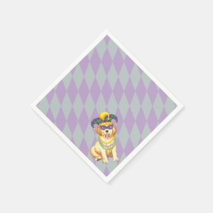 Serviette En Papier Mardi gras d'or