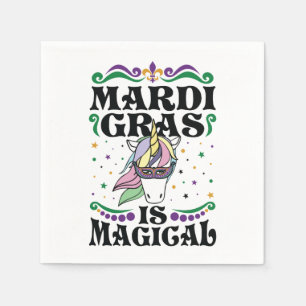 Serviette En Papier Mardi Gras Est Magique Cute Unicorn