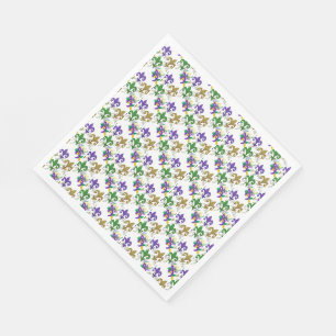 Serviette En Papier Mardi Gras fleur de lis