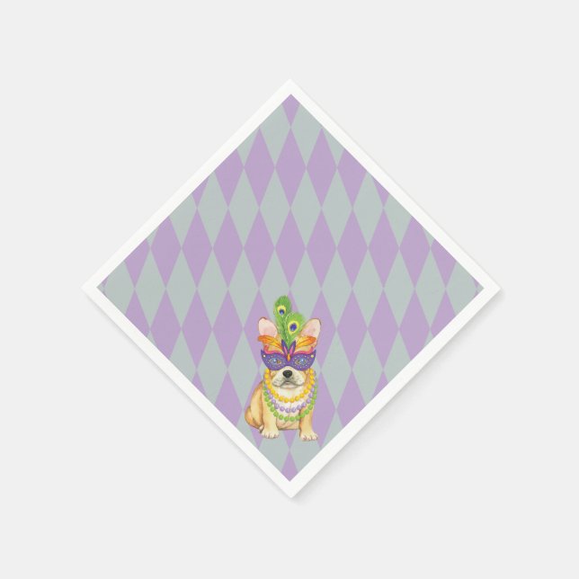 Serviette En Papier Mardi Gras Frenchie (Coin)