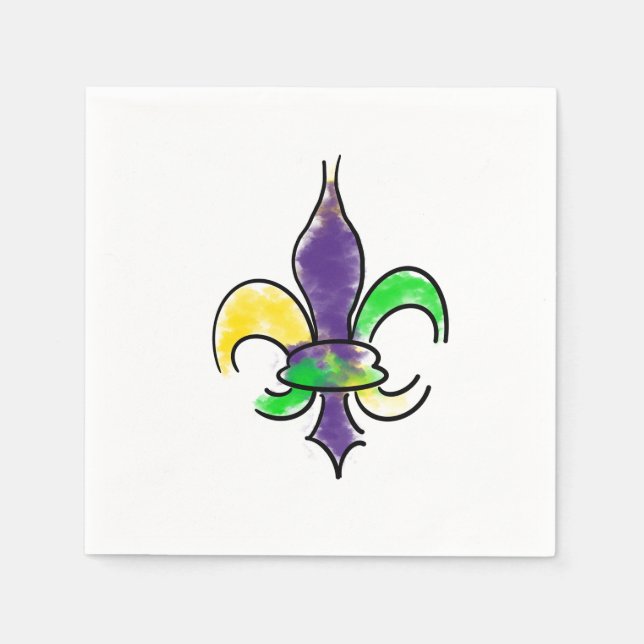 Serviette En Papier Mardi Gras Napkin (Devant)