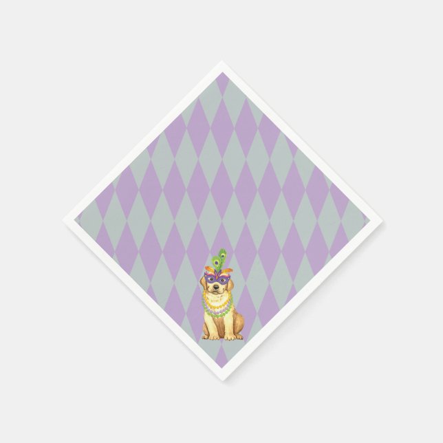 Serviette En Papier Mardi Gras YellowLab (Coin)