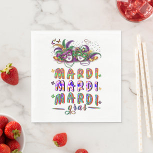 Serviette En Papier Mardi Mardi Mardi Gras