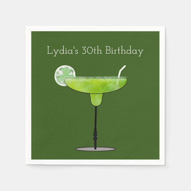 Serviette En Papier Margarita Cocktail Papier Napkin (Devant)