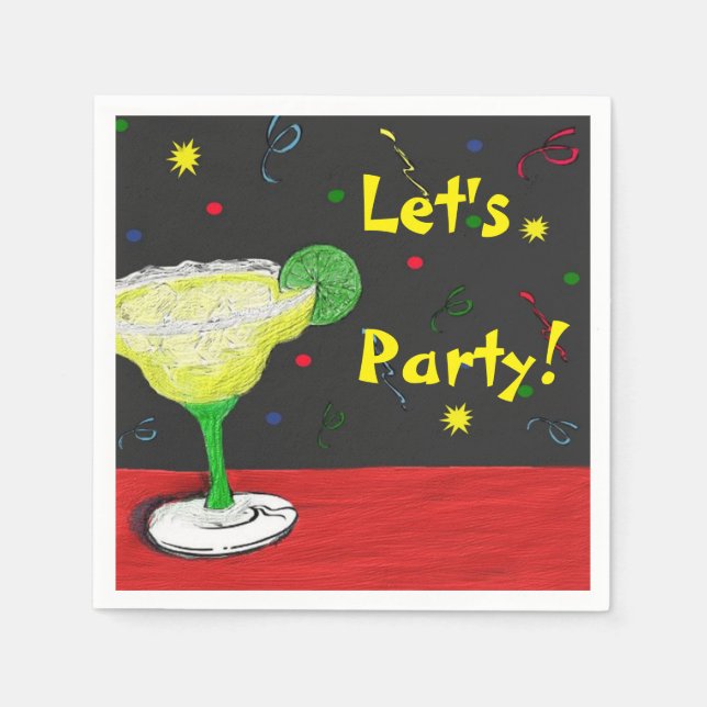 Serviette En Papier Margarita fête personnalisée (Devant)