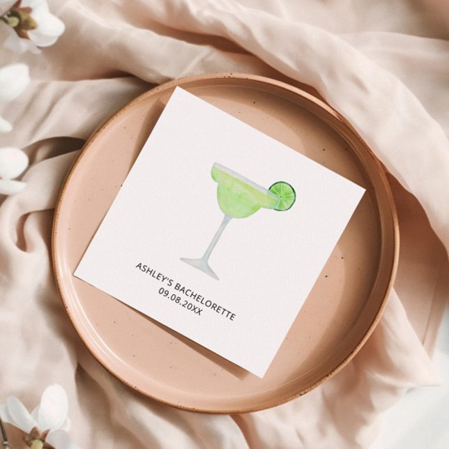 Serviette En Papier Margarita Mariage, Bachelorette ou Fête des mariée (Créateur téléchargé)