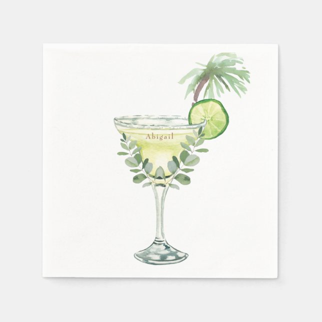 Serviette En Papier Margaritas Douche tropicale (Devant)