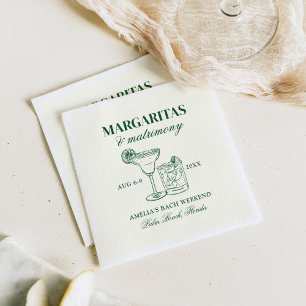 Serviette En Papier Margaritas & Mariage Bachelorette Week-end
